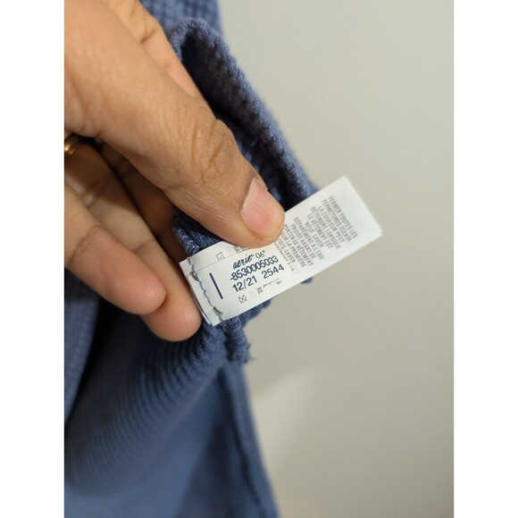 Blue Henley Women's Top - Picture 7 of 8